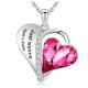 Elegant Women Sterling Silver Pendant Necklace With Hypoallergenic Austrian Crystal OEM