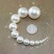 Whtie Color  3mm -30mm  Round ABS Plastic Bead Imitation Pearls