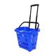 34L Customized Foldable Plastic Trolley Basket With Handle For Shopping