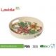 Dishwasher Safe Bamboo Fiber Big Round Serving Tray With Christmas Pattern