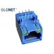 Blue Magnetic RJ45 Connector Latch Down No Shielding Shell Green Yellow LED Option