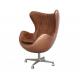 Vintage Aviator Copper Leather Egg Chair Desk Chair