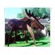 Animals Corten Steel Moose Statue , Abstract Style Rusted Steel Garden Art