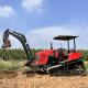80HP Crawler Cultivator Mini Garden Tractors With Excavator / Loader