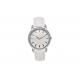 30MM Diameter Alloy Women Quartz Watches Hardened Glass With PU Leather Strap