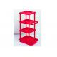 4-layer plastic convenient rack with wheel bathroom wares XJ-2K303