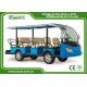 Blue 11 Seater Electric Sightseeing Car With 72V 7.5KW KDS Motor