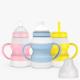 Odorless Silicone Baby Feeding Bottle Leakproof Transparent Pyramid Shape