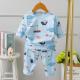 140cm Height Kids Pyjama Set Q Version Spring Cartoon Pajamas Set 5% Spandex