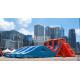 Custom Made Giant Inflatable Drop Kick Water Slide For Adults / Teenagers