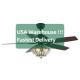 Industrial 65W Low Profile Metal Blade Ceiling Fan with light 120V AC DC Motor