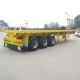 12500*2500*1650mm 3 Axles 40 Feet 40 Tons Flat Bed Container Transport Semi Trailer