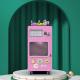 OEM Pink Robot Cotton Candy Vending Machine Constant Temperature Automatic Candy Floss Machine