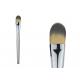 Silver Handle Synthetic Hair Stippling Makeup Brush For Powder Foundation