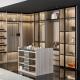 18mm Glass Door Modern Wardrobe Closets With Drawers