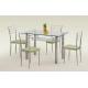 clear recatangle glass dining table xydt-032