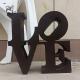 Corten Steel LOVE Sculpture Garden Metal Art Abstract Home Decoration Modern Pop Design