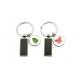 Promotion Custom Logo Metal Keychain Holder Cute Pendant Rectangle Body