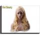 Blonde Human Hair Full Lace Wigs , Color 613# 18 inch Hair Extensions