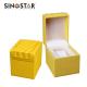 Top and Bottom Box/Custom Packing for Leather Clock Box with Beige Lining Color