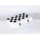 Black Gray Triangle Color Dual-purpose Chess Box White Acrylic Lucite Backgammon Sets