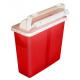 PP Plastic Red Medical Sharps Container For Syringe Needle Puncture Resistant