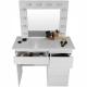 Knock Down Touch Screen MDF Wood Mirrored Dresser With Led Mirror