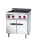 Commercial Kitchen Stainless Steel 4 Burners Range with Cabinet and OEM ODM Services