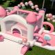 Pink Inflatable Bouncer Toddler Jumping Castle Bounce House Commercial