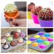 Home Made DIY Silicone Cupcake Molds Round Reusable For Muffin Baking