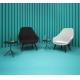 Fabric Hay Lounge Chair With Wood Legs , Modern Furniture Low Lounge Chair