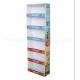 Merchandise 6 tier POP corrugated cardboard display stands racks with glossy coating