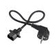 1.0Mm Retractable Laptop Power Cord Iec C14 Assembly 60320 C14 To Euro 3Pin
