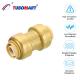 Quick Connect Water Fittings Elbow High Press Brass Material Push In Fit Pipe Fitting For Water Plumbing