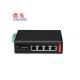 Outdoor Security System Utp And Sc Connector 4 Ports Industrial Poe Switch