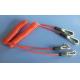 Safety orange lanyard spring coil with heavy duty snap hooks for attaching valuable items