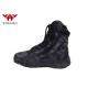 Strap Army Rubber Non - Slip Military Tactical Boots With Side Zipper Black Color