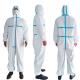 Coveralls Disposable Medical Garments Front Long Zipper Microporous Water Repellent
