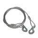 Resistance Corrosion Wire Rope Lanyard Double Loop 2 Carabiner Wire Cables