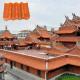 Traditional Chinese Style Glazed Roof Tiles White Body in Yellow Color for Building Project