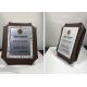 Metal Plate Middle Wooden Shield Plaque As Souvenirs Awards In Company Activity