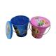 Mini Embossed Christmas Tin Pail Buckets With Lid And Handle Candy Holiday Packaging