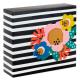 Floral And Stripes Fun Zip Gift Rigid Packaging Box Glossy / Matt Lamination