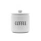 Airtight Household White Creative Stoneware Kitchen Coffee Sugar Flour Round Ceramic Canister With Lid