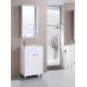 Floor PVC Bathroom Cabinet Single Bowl Bathroom Vanities With Mirror