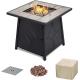 Propane 50000 BTU Square Garden Fire Pit With Waterproof Cover