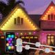 Holiday Outdoor Christmas Lighting IP67 Waterproof LED Point Pixel Light Wireless APP Control Eaves Home Decor Lights