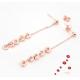Tassel Earrings for Women  Rose Gold Color Plating Stainless Steel Earrings Hexagonal Star Drop Earrings Fashion Jewelry