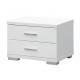 simple modern white painted nightstand with 2drawers #35
