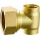 6016 Three Way End Piece Brass Manifold Parts With Female Screwed Flexible Nut for main Supply or Return